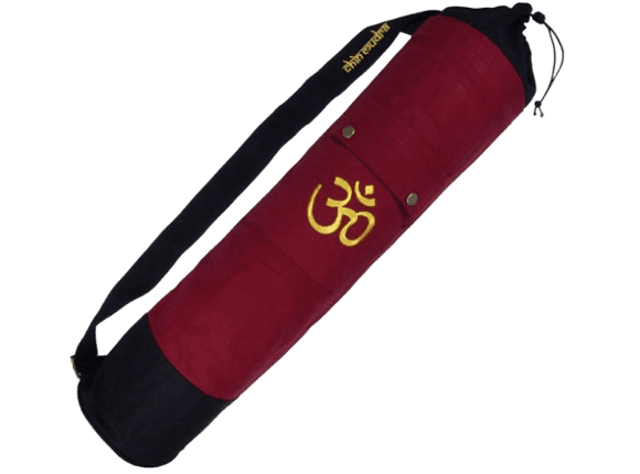 CHIN MUDRA - BURGUNDY/BLACK YOGA MAT BAG