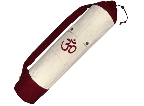 CHIN MUDRA - BURGUNDY/ÈCRU YOGA MAT BAG